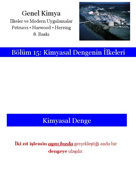 Kimyasal dengenin sağlanması